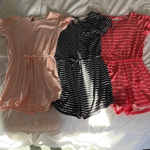 3striped rompers